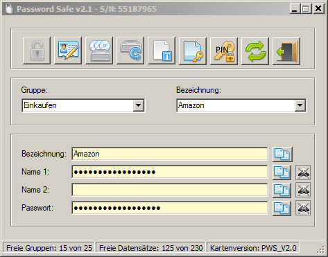 Screenshot Programm "Password Safe"