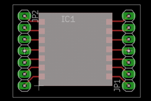 Eagle Layout von HOPERF RFM69 Adapter