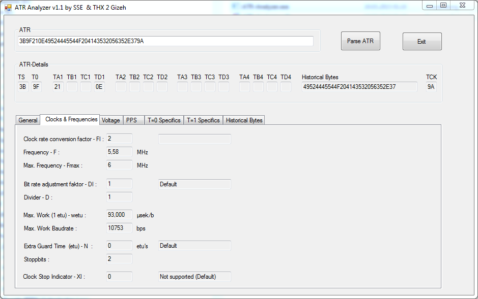 Screenshot ATR Analyzer